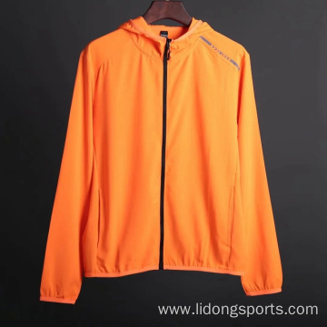 Thin Zip Up Polyester Men Sports Windbreaker Jacket